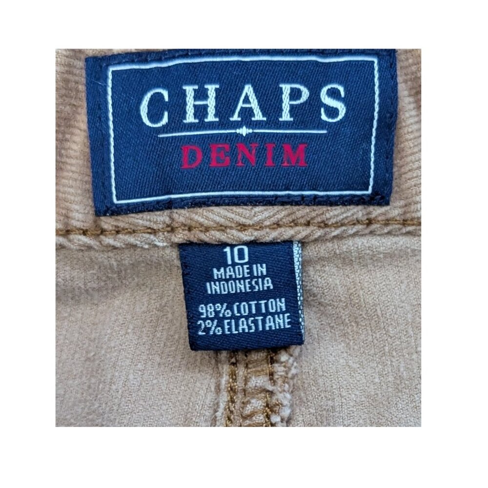 CHAPS Denim Tan Corduroy Pants โ Size 10 (Preowned) - Picture 4 of 5